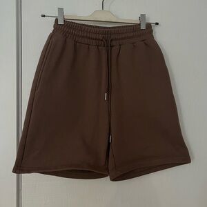 Beige Botany Brown Fleece Drawstring Sweatshorts Shorts Small